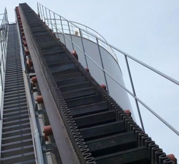 Corrugated Steep Angle Belt Conveyor